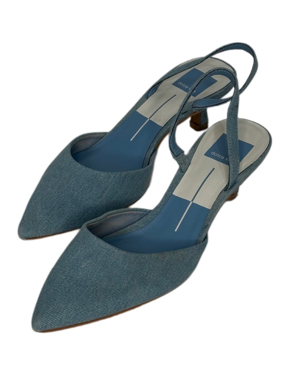 Dolce Vita Denim Slingback Kitten Heel